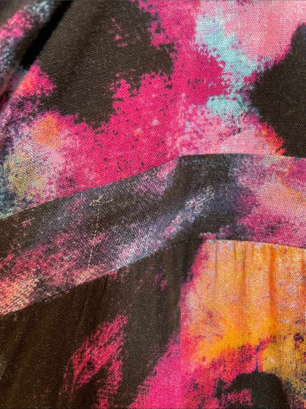 Torrid Rainbow Tie Dye Maxi Dress 3X Tiered Boho Galaxy Abstract Print - Picture 9 of 10